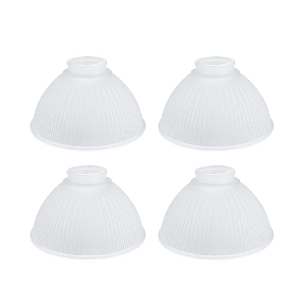 3-3/4 in. Frosted Ribbed Dome Ceiling Fan Replacement Glass Shade (4-Pack) price history on PriceWatchPro