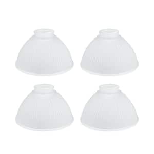 3-3/4 in. Frosted Ribbed Dome Ceiling Fan Replacement Glass Shade (4-Pack)