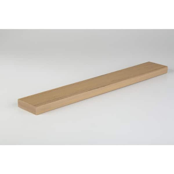 Advanced PVC Vintage 5/4 in. x 4 in. x 16 ft. Narrow Square Weathered Teak PVC Deck Board (Actual: 1 in. x 3 1/2 in. )