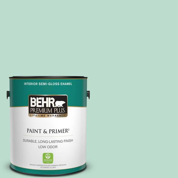 BEHR PREMIUM PLUS 1 gal. #M420-3 Mirador Semi-Gloss Enamel Low Odor Interior Paint & Primer