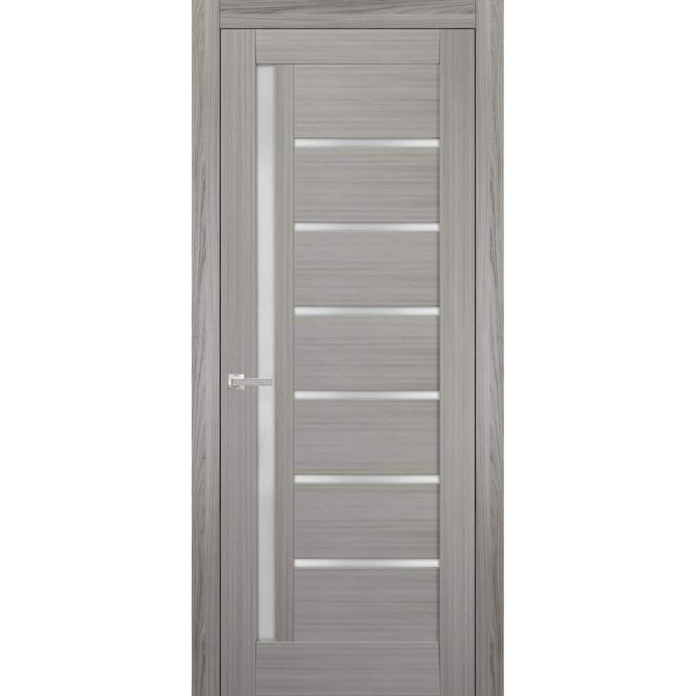 4088 42 in. x 80 in. Right-Hand/Inswing Solid Frosted Glass Gray Ash Single Prehung Interior Door with Hardware price history on PriceWatchPro