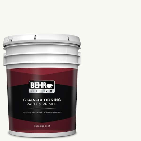 BEHR ULTRA 5 gal. Ultra Pure White Flat Exterior Paint & Primer