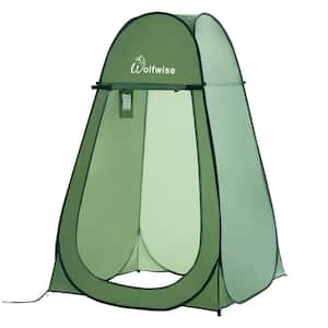 3.93 ft. x 3.93 ft. Green Pop up Privacy Shower Tent