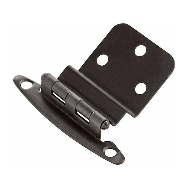 Hinge 3/8 in. Inset Variable Overlay Face Frame Free-Swinging Vintage Bronze Cabinet Hinge (5-Pairs)