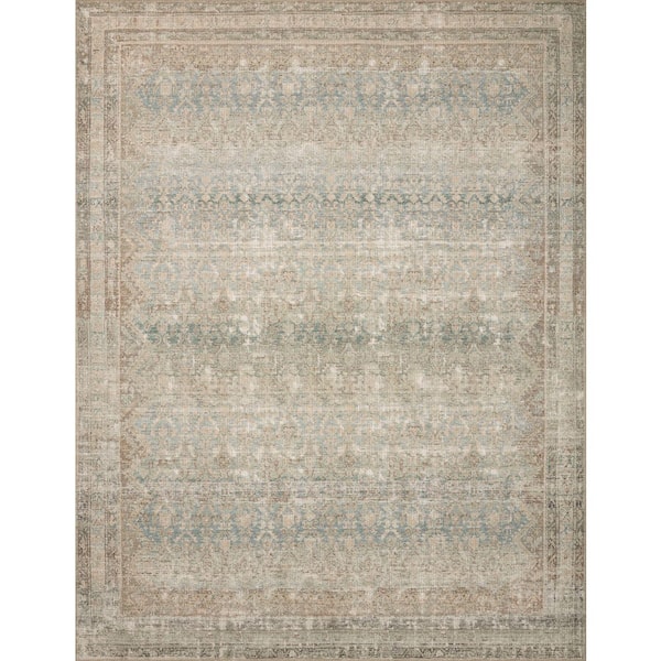 Angela Rose Aubrey 5 ft. x 7 ft. Jade / Natural Traditional Area Rug