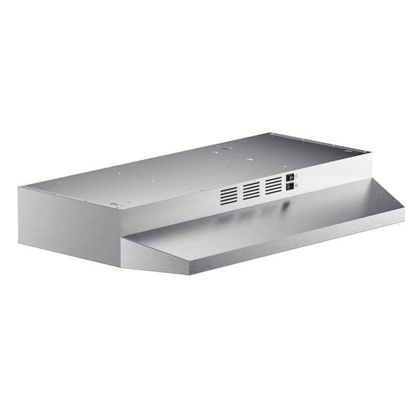 30 in. 300 CFM Ductless Convertible Under Cabinet Range Hood in Stainless Steel with LED Light, Filter and 2-Way Venting