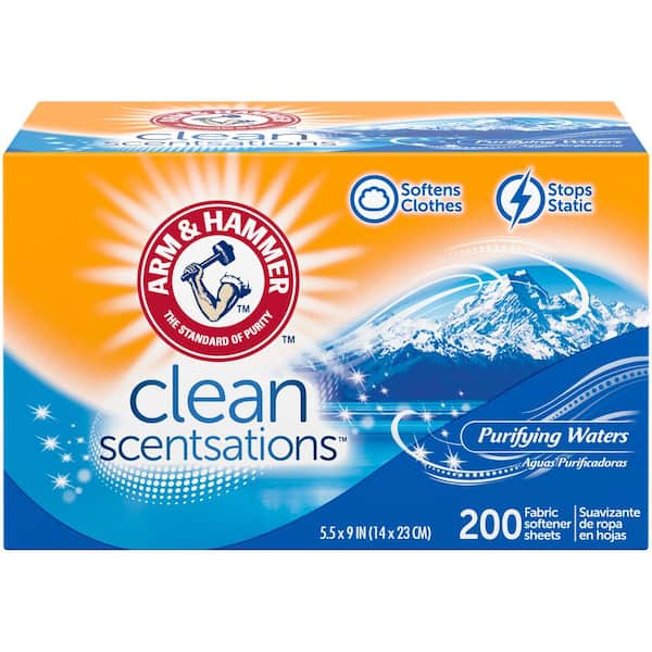 Arm And Hammer Ah Purifying Waters Dryer Sheets 200 Count 1 Pack 14997 Hammer Ah Purifying Waters Dryer Sheets, Arm Hammer Fabric Softener Sheets Sds