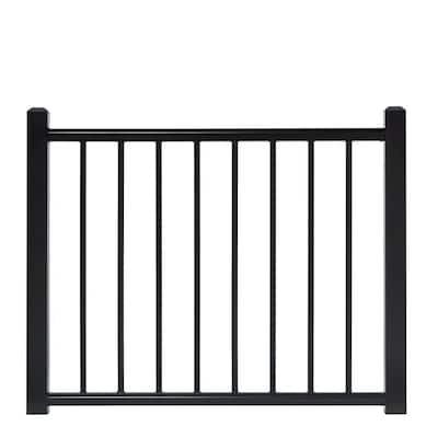 4 ft. x 3 ft. Adjustable Black Aluminum Deck Gate