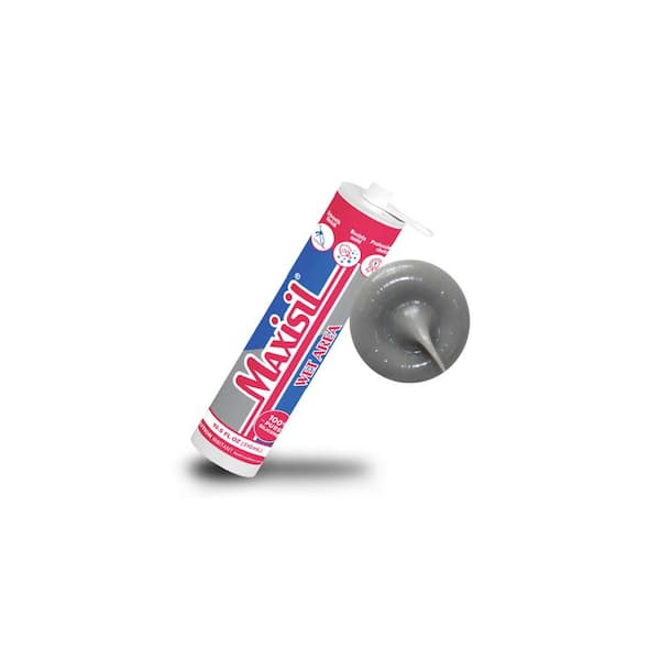 Maxisil 10.5 oz. Blue Grey Standard Tube Kitchen and Bath Silicone Sealant Tube (4 Pack)
