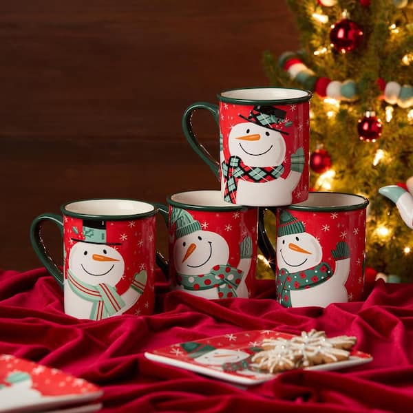 クリスマス　ポット&カップ Certified International Christmas Whimsy Snowman 18 oz. Assorted