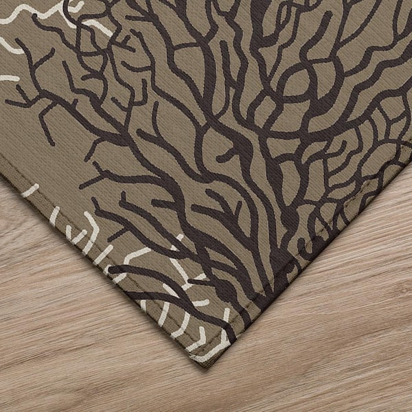 Surfside Taupe 2 ft. 3 in. x 7 ft. 6 in. Geometric Indoor/Outdoor Area Rug