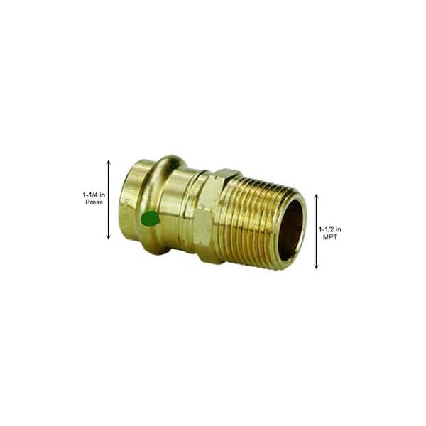 ProPress 1-1/4 in. Press x 1-1/2 in. MPT Bronze Reducing Adapter
