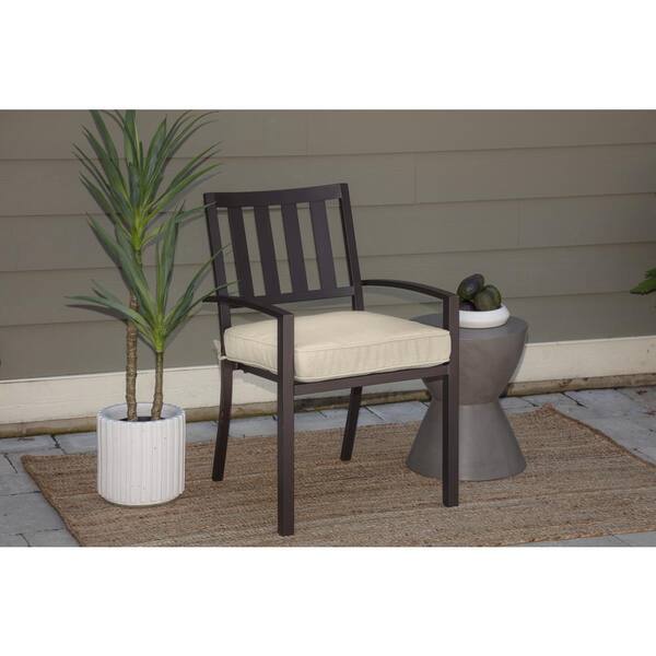 20 x 20 Sunbrella Canvas Flax Outdoor Chair Cushion 2-Pack Home Decorators Coll 