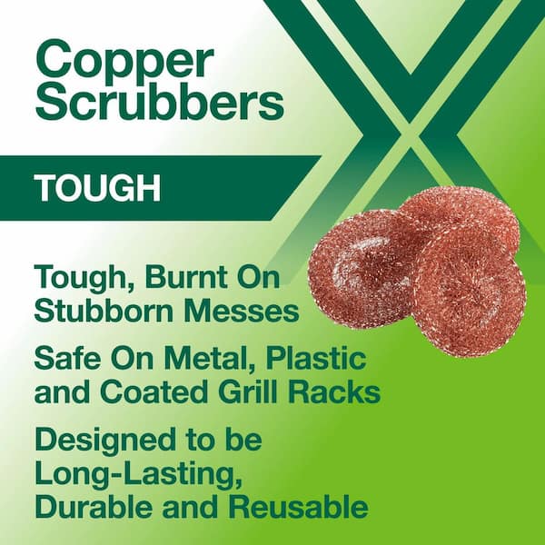 3.54 in. copper scrubbing pad 3pk (3-pack)