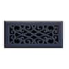 Hampton Bay Elegant Scroll 4 in. x 10 in. Steel Floor Register in Matte Black