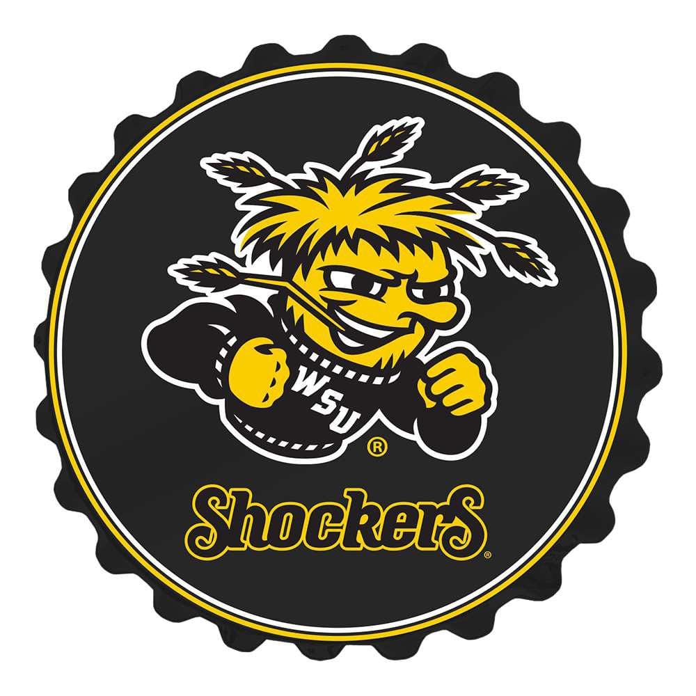 The Fan-Brand 19 in. Wichita State Shockers WuShock Plastic Bottle Cap  Decorative Sign NCWHST-210-02 - The Home Depot
