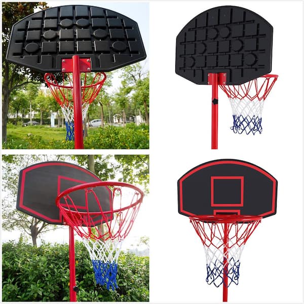5.4-7ft Height Adjustable Basketball Stand for Youth Kids GLACER Portable Basketball Hoop w/ Wheels 28 Inch Backboard Indoor & Outdoor Activities 