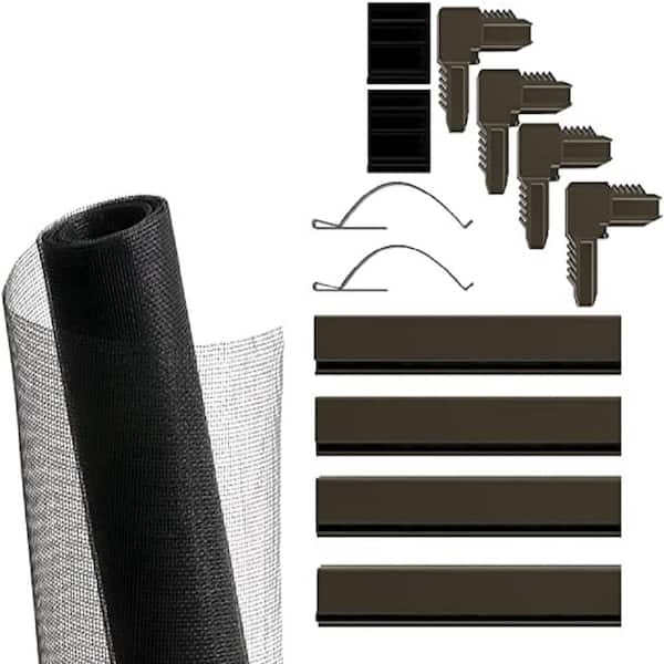 60 in. x 60 in. Bronze Window Screen Kit with Mesh
