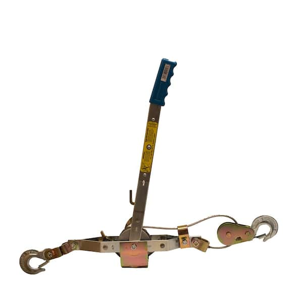 4,000 lb. 2-Ton Capacity 6 ft. Max Lift 30:1 Leverage Winch Puller Come  Along Tool with 6 ft. of Cable Included