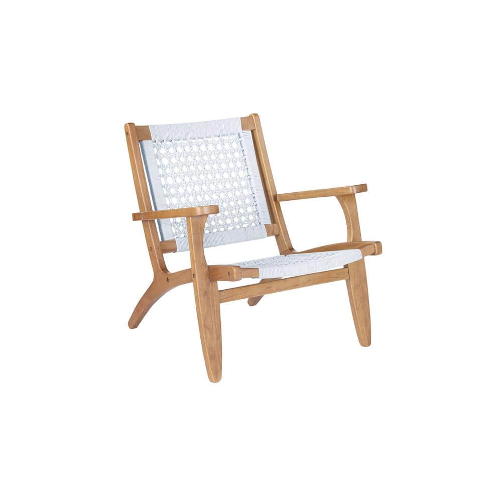 Harrison Hexagon Woven Very Light Grey Rope Chair - Natural