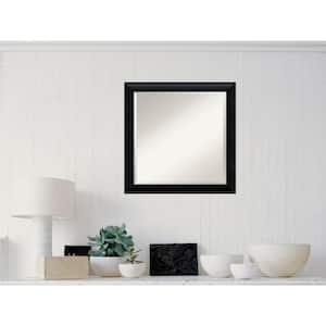 Medium Square Satin Black Contemporary Mirror (23.38 in. H x 23.38 in. W)