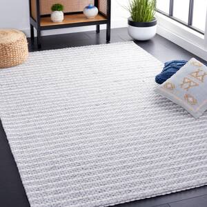 Marbella Gray/Ivory Doormat 3 ft. x 5 ft. Striped Area Rug