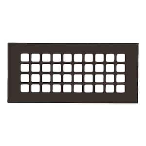 Square Series 4 in. x 10 in. Aluminum Grille, Oil Rubbed Bronze without Mounting Holes