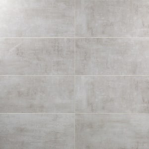 Marken Light Gray 12 in. x 24 in. Semi-Polished Porcelain Floor and Wall Tile (15.75 sq. ft./Case)