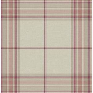 Westley Magenta Red Plaid Wallpaper Sample