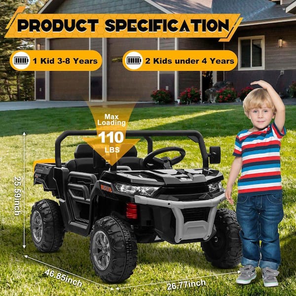 JOYRACER 24 Volt 4x200W Ride on Toys with Remote, Metal Frame UTV