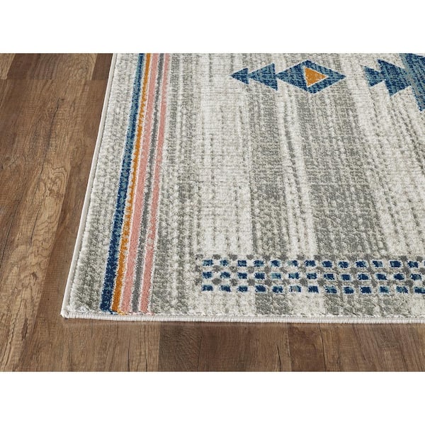 Porto Beige 7 ft. 9 in. x 10 ft. 2 in. Abstract Polypropylene Area Rug