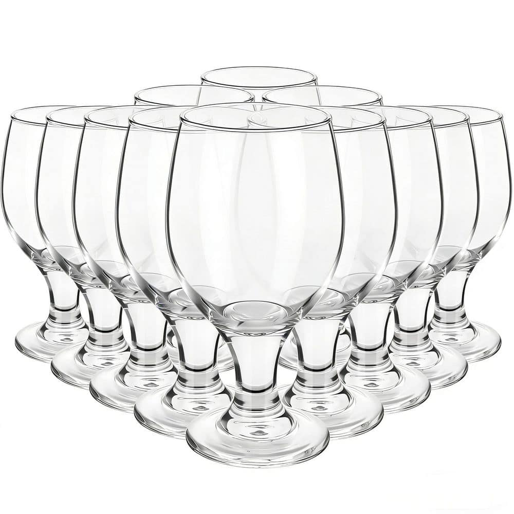 Set of 12 Water Goblet, 13.5 oz. Clear Drinking Glasses, Stemmed Water Glass for Juice Wine Beer Tea Sangria price history on PriceWatchPro