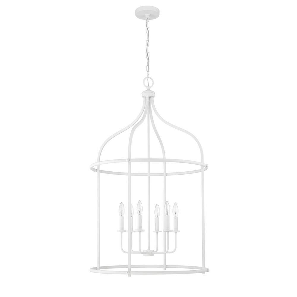 Brookstone Bisque White 6-Light Metal Pendant