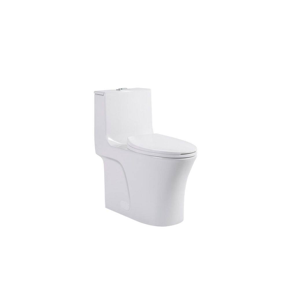 1.1/1.60 GPF Dual-Flush One Piece Elongated Toilet, Button on Tank Top , So