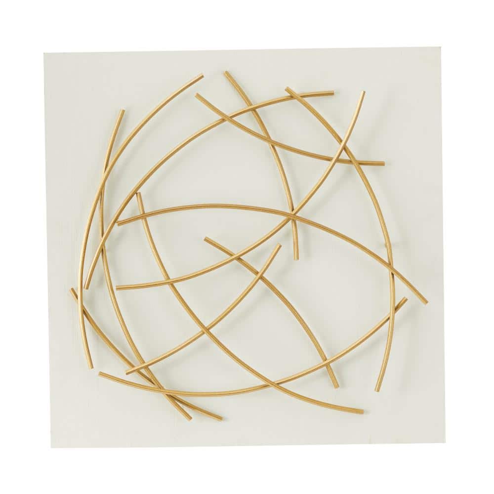 Litton Lane White Wood Contemporary 24 in. x 24 in. Wall Decor 041497 ...