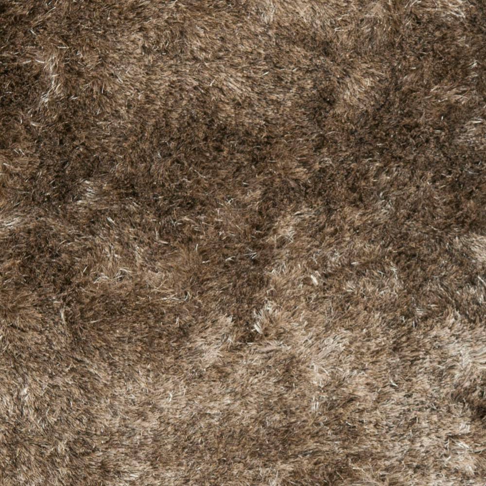 Sable Silken Shag 36" Handmade Wool & Synthetic Rug