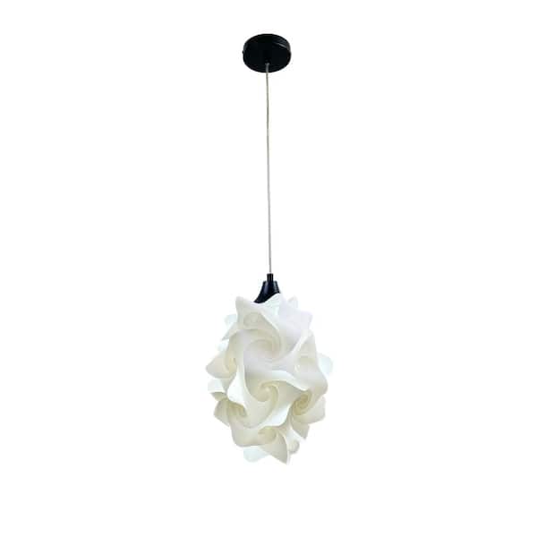 EQLight Chi 1-Light White Shaded Pendant Light