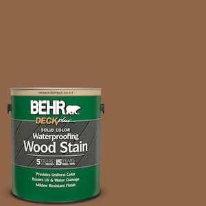 1 gal. #SC-115 Antique Brass Solid Color Waterproofing Exterior Wood Stain