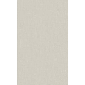 Greige Textured Plain Textile Printed Non-Woven Paper Non-Pasted Textured Wallpaper 57 sq. ft.