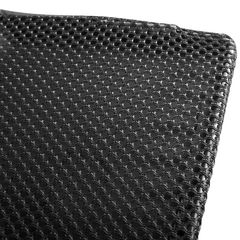 Black Fabric Under Desk Privacy Panel with Organizer Pockets