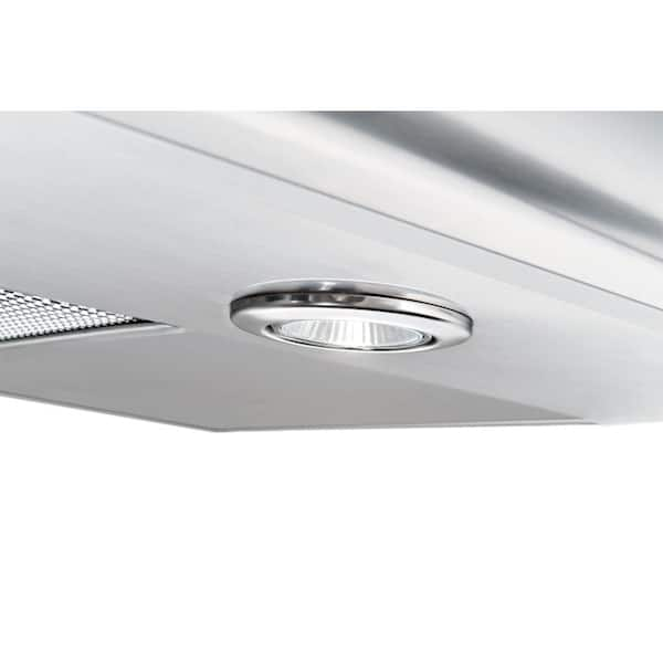 Frigidaire 30 in. Under Cabinet Convertible Range Hood with Push Buttons in  Stainless Steel FHWC3040MS - The Home Depot