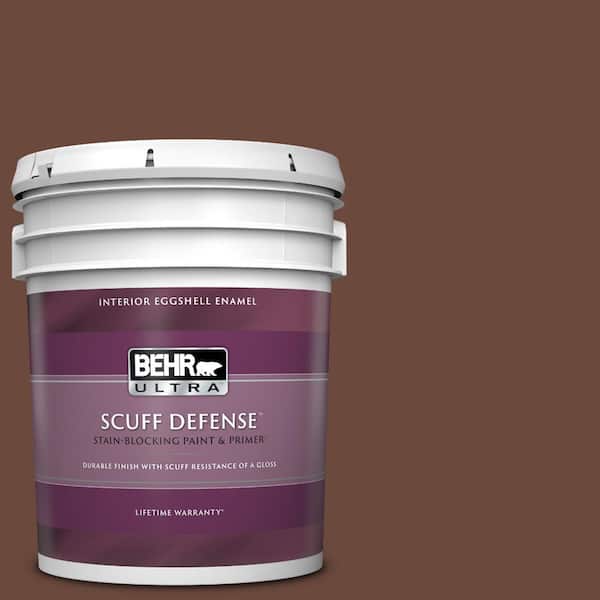 BEHR ULTRA 5 gal. #BXC-45 Classic Brown Extra Durable Eggshell Enamel Interior Paint & Primer