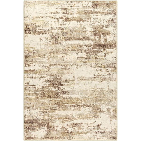 Jupiter Brown 9 ft. x 12 ft. Washable Modern Abstract Area Rug