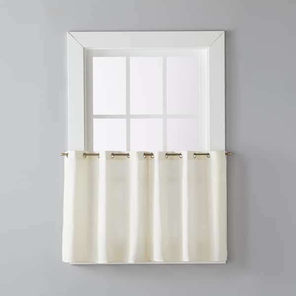 SKL Home Ivory Solid Grommet Curtain - 57 in. W x 13 in. L