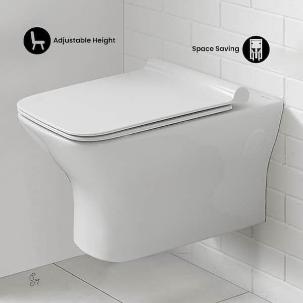 0.8 GPF /1.28 GPF Dual Flush Ceramic Bowl Square Elongated Toilet Bowl Only in White 0.8 GPF /1.28 GPF Dual Flush Ceramic Bowl Square Elongated Toilet Bowl Only in White