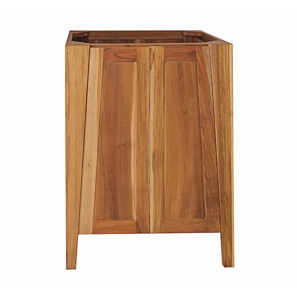 EcoDecors Significado 24 in. L Teak Vanity Cabinet Only in Natural Teak