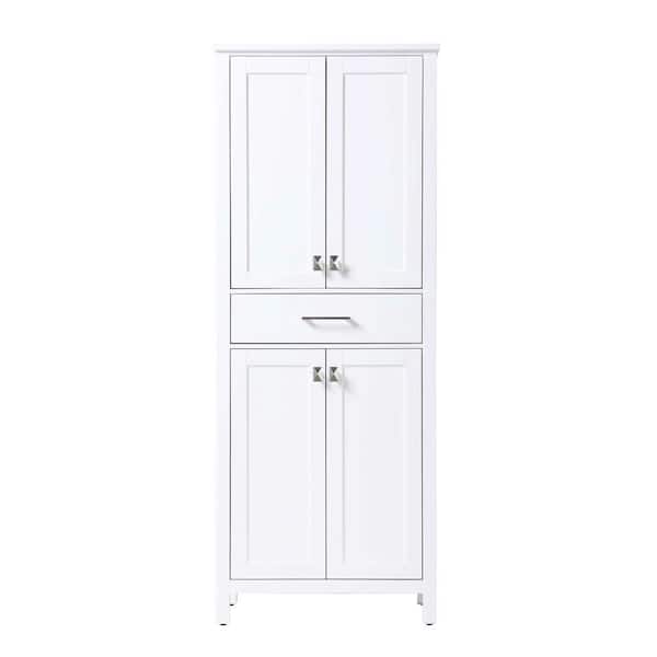 18 in. W x 72 in. D x in. H White Freestanding Linen Cabinet