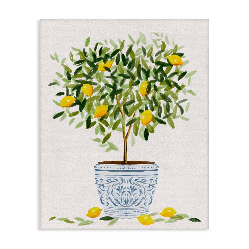 Lemon Tree Detailed Planter by Ziwei Li Unframed Graphic Art Print Food 30 in. x 24 in. price history on PriceWatchPro