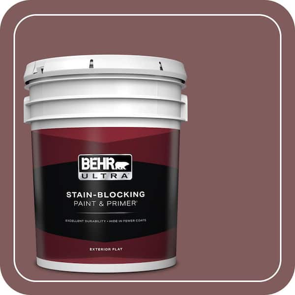 BEHR ULTRA 5 gal. #140F-6 Book Binder Flat Exterior Paint & Primer