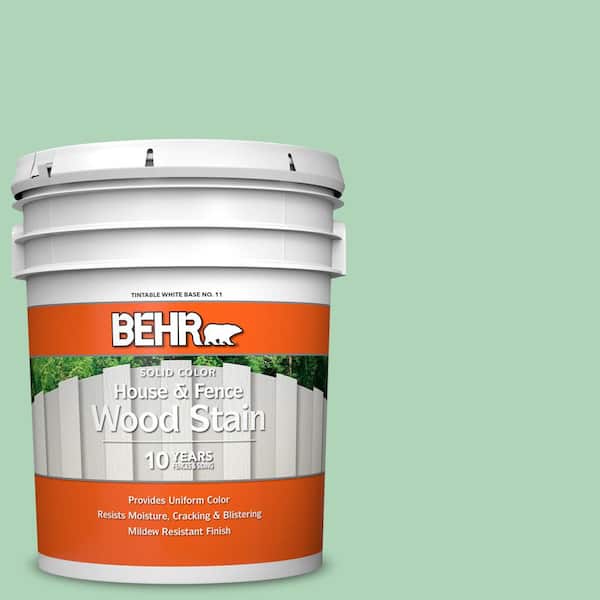BEHR 5 gal. #M410-3 Enchanted Meadow Solid Color House and Fence Exterior Wood Stain